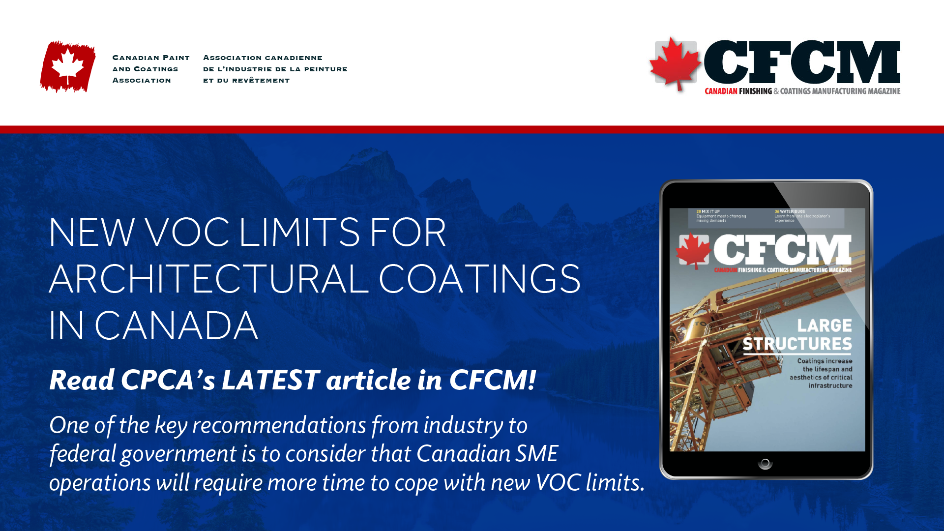 New VOC Limits for Architectural Coatings in Canada CPCA