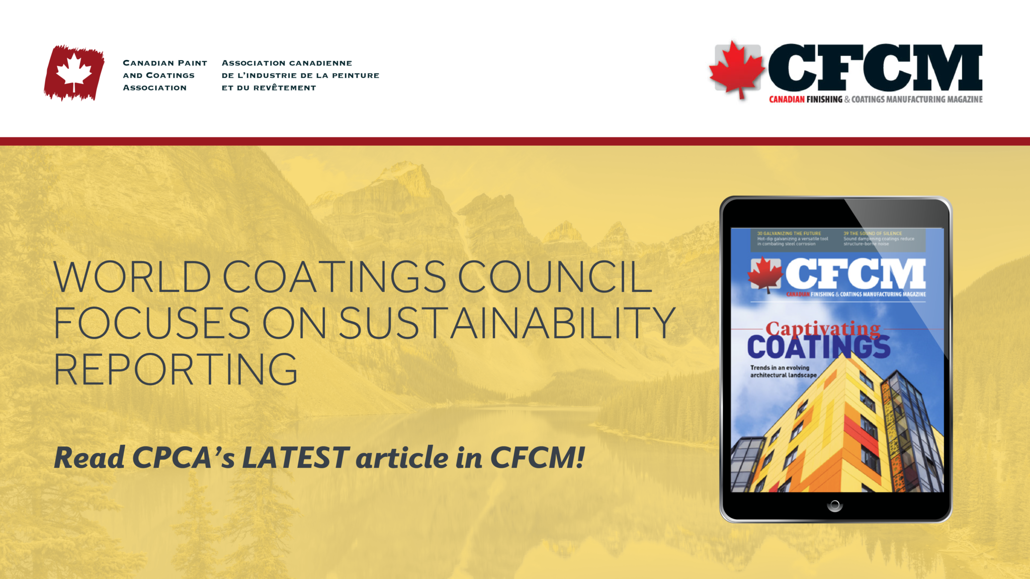 World Coatings Council Focuses on Sustainability Reporting CPCA